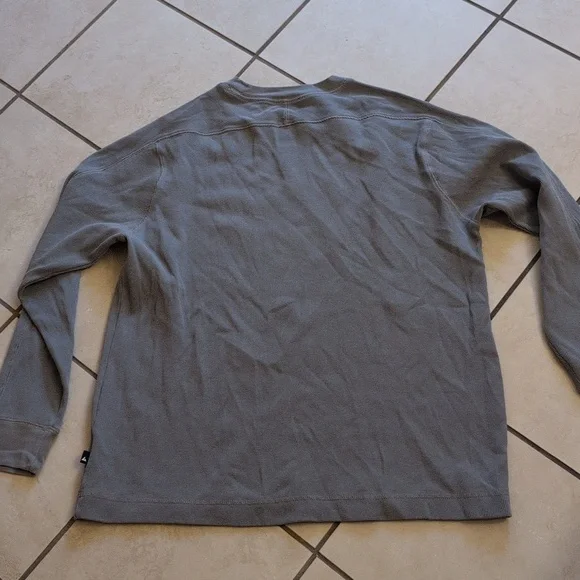 NEW American Giant Thermal Long Sleeve Crew Tee Sharkskin Grey Size 2XL